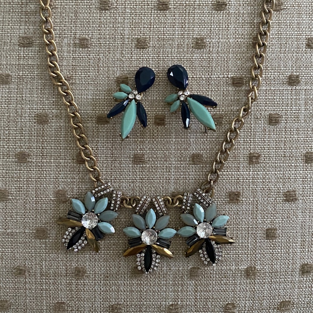 J. Crew statement necklace + earrings